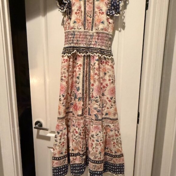 NWT Farm Rio | Cream Superbloom Tapestry Maxi Dress | Floral | Size: XS - Picture 5 of 16